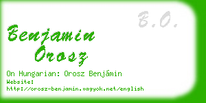 benjamin orosz business card