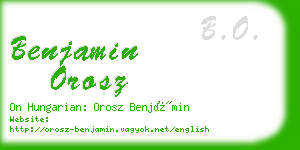 benjamin orosz business card
